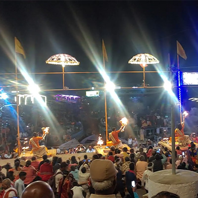 footage-of-night-view-of-people-crowd-during-ganga-ghat-arti-in-varanasi-banaras-india