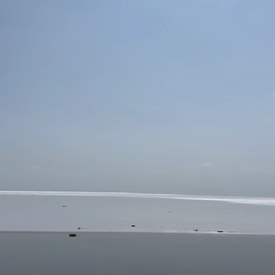 polution-in-the-sea-gulf-of-kutch-arabian-sea-and-white-sand-space-stock-video-footage