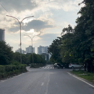 delhi-ncr-vehicle-running-on-road-indian-stock-footage