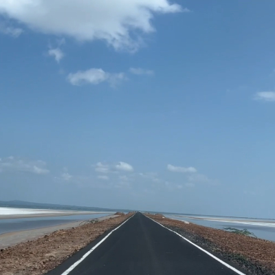 road-between-the-gulf-of-kutch-road-to-heaven-in-kutch-gujarat-indian-stock-footage-video