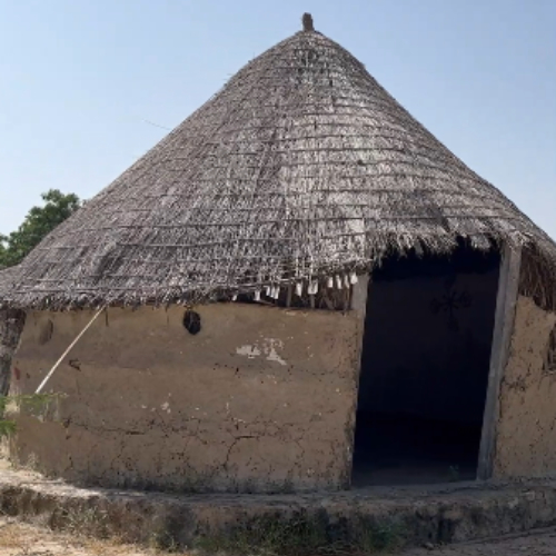 india-style-hut-local-village-of-dholavira-stock-footage