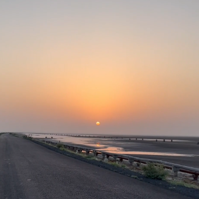 sunrise-from-road-to-heaven-arebian-sea-gujarat-watermarked